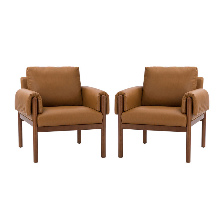 Allessa Faux Leather Armchair